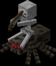 Spider jockey in Minecraft (Image via gethelponminecraft.blogspot.com)